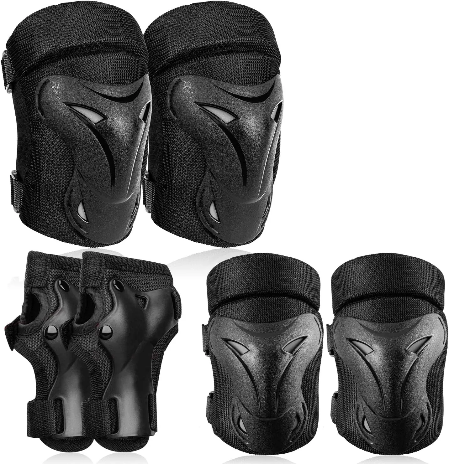 Adult/Youth/Kids Knee Pads Elbow Pads Wrist Pads Protective Gear Set for Skateboarding Cycling Skateboard Riding Roller Bike Inline Skating Biking BMX Scooter Skates, Other Outdoor Extreme Sports