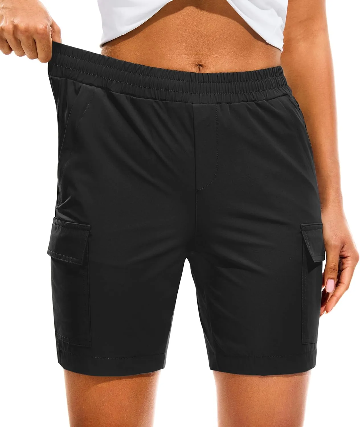 AFITNE Women's 5"/ 7" Hiking Cargo Shorts Quick Dry Lightweight Summer Athletic Running Shorts with Pockets UPF 50 
