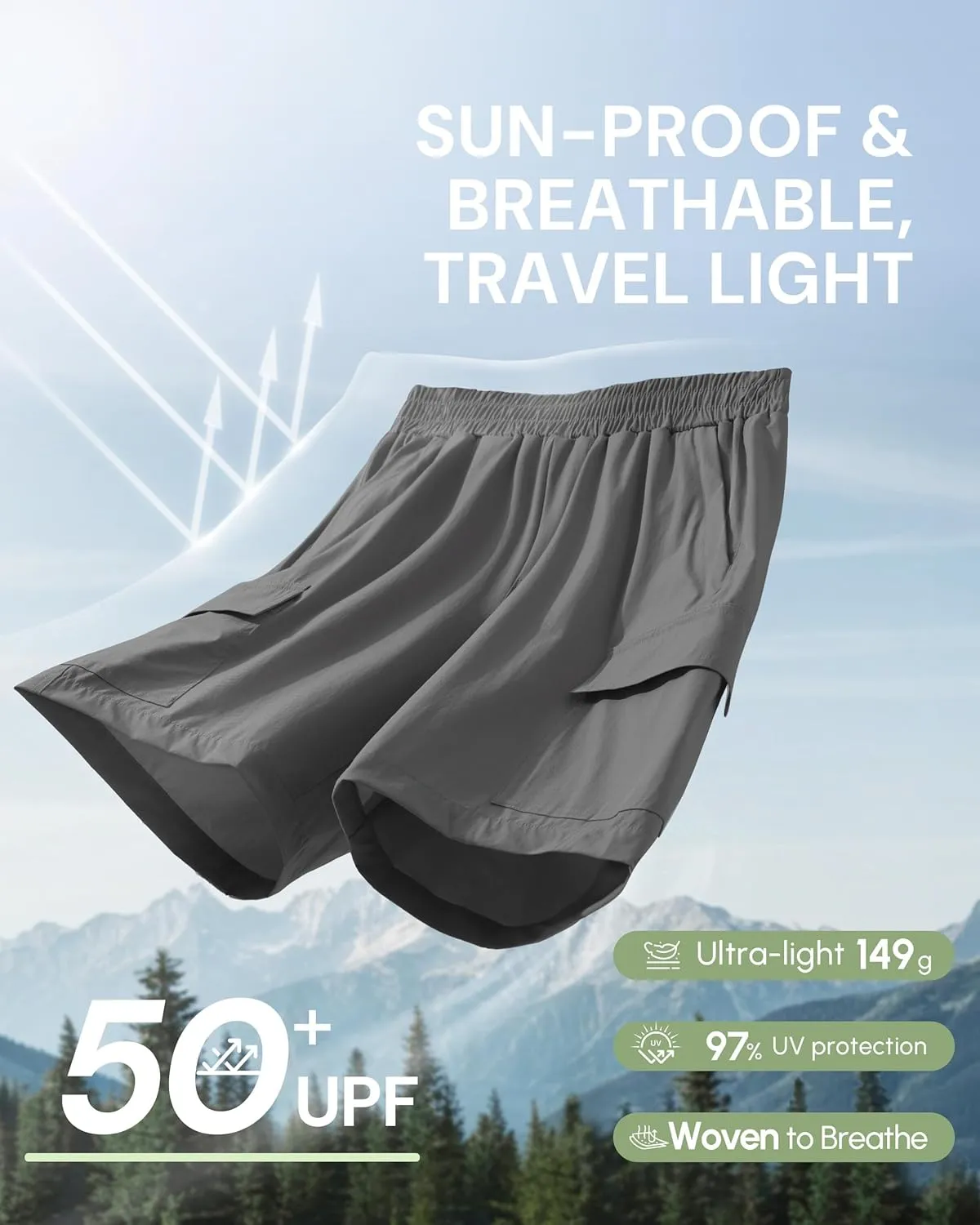 AFITNE Women's 5"/ 7" Hiking Cargo Shorts Quick Dry Lightweight Summer Athletic Running Shorts with Pockets UPF 50 