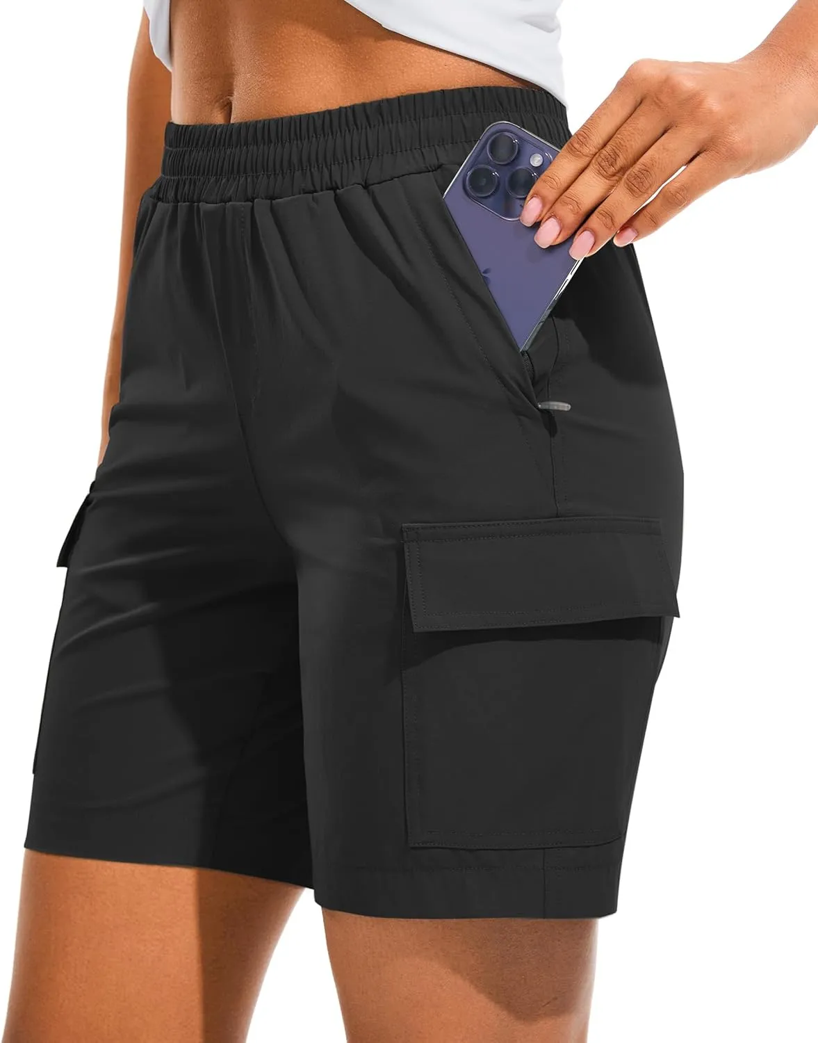 AFITNE Women's 5"/ 7" Hiking Cargo Shorts Quick Dry Lightweight Summer Athletic Running Shorts with Pockets UPF 50 