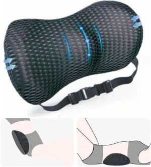 AgoKud Lumbar Pillow, Lumbar Support Pillow for Office Chair and Car Seat, Memory Foam Back Support Pillow for Lower Back Pain Relief, Adjustable Lumbar Pillow for Sleeping, Rest