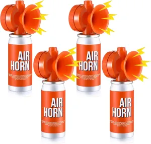 Air Horn 1.4oz, 122dB Loud Air Horns for Safety, Heard Up to 1/2 Mile Away, Small Boat Marine Horn Can, Meet US Coast Guard, Emergency Use for Marine Boating