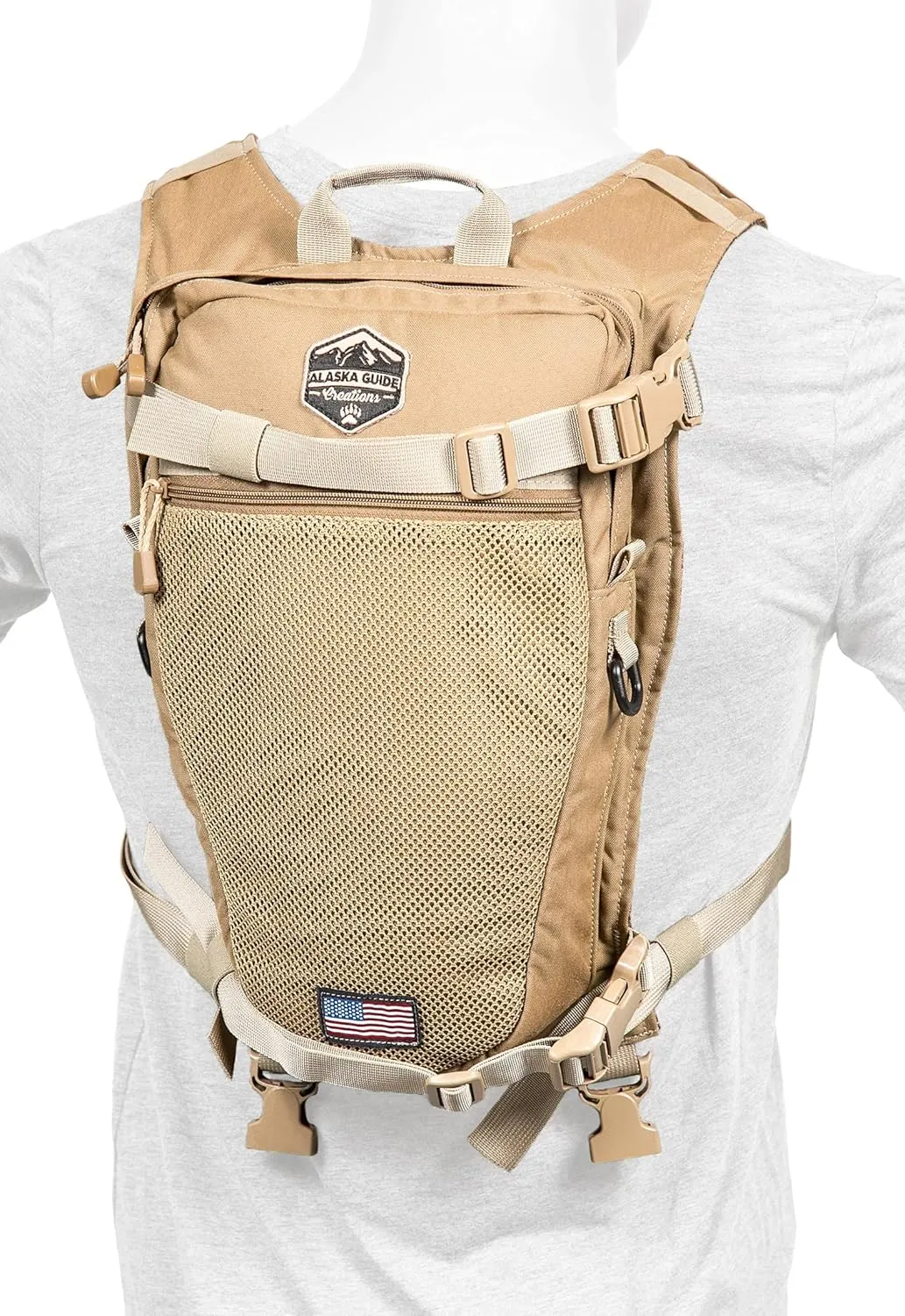 Alaska Guide Creations Stalker Camo Hydration Pack |Fits The 3L AGC Bladder | Binocular Harness Scouting Backpack