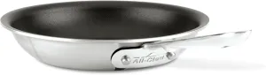 All-Clad D5 8 Inch Brushed Stainless Steel Pro Non Stick Frying pan, 5-Ply Stainless Steel Pan, Induction, Oven Broiler Safe 500F Skillet, Professional Cookware, Silver