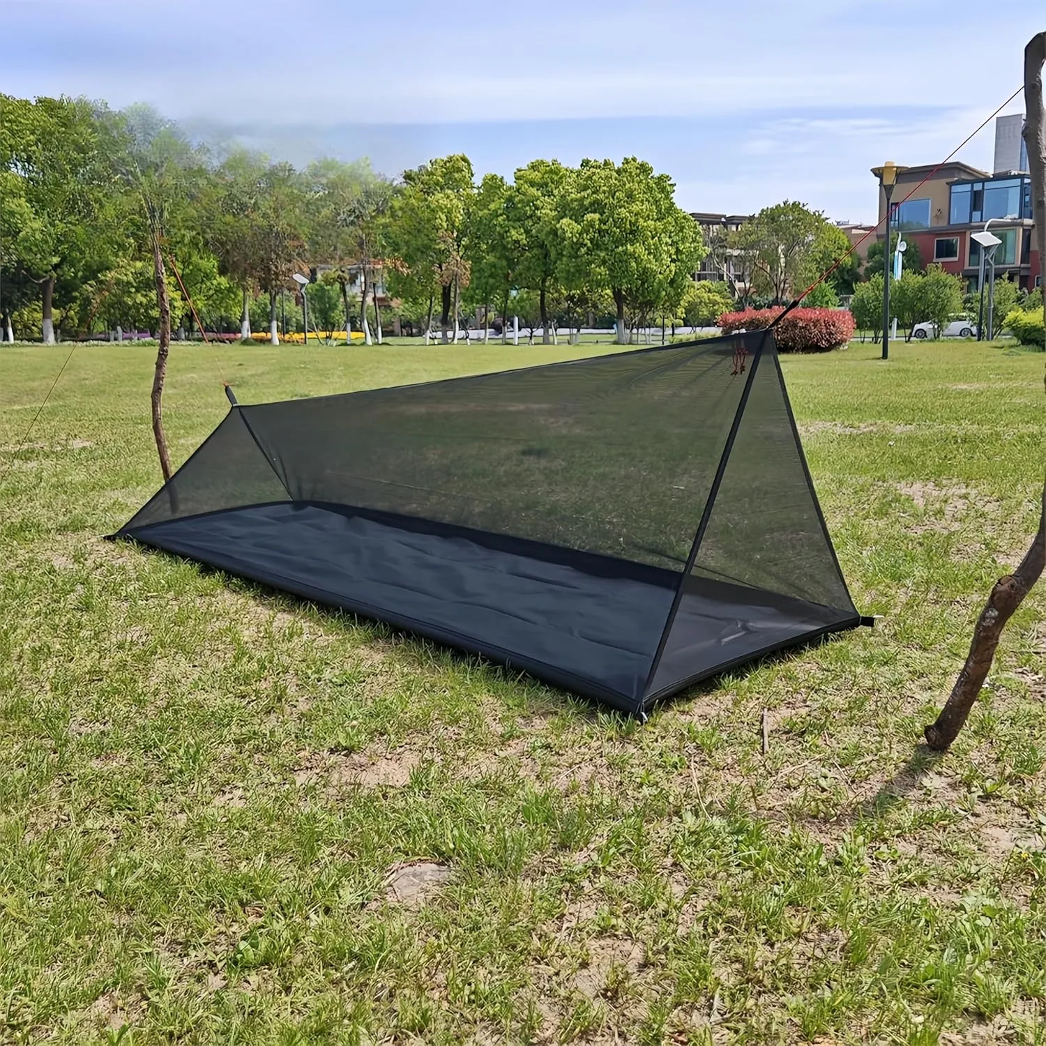 All-Season Bug Mesh No-See-um 1 Person A-Frame Structure Mesh Tent Camping Hiking Outdoors