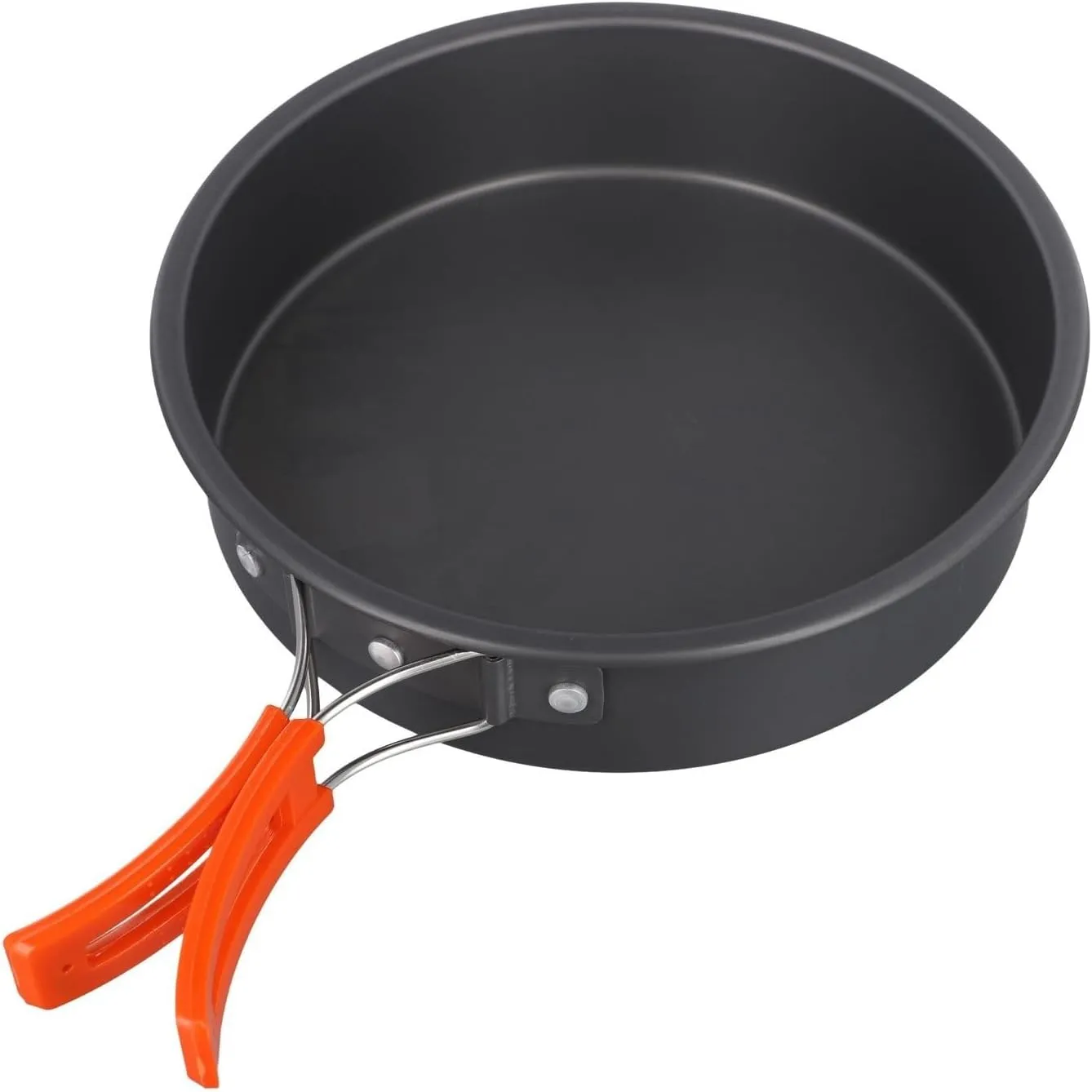 Alumina Camping Cooking Pan, Outdoor Portable Pan Foldable Camping Cookware, Non-Stick Pan Utensils For Outdoor Hiking, Backpacking, Picnic(large)