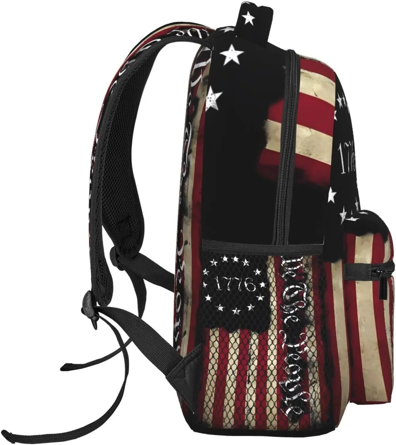 America Independence Day 1776 We The People Patriotic American Constitution United States Flag Backpack Casual Laptop Backpack Double Shoulder Bag Lightweight Backpack For Women Men Travel