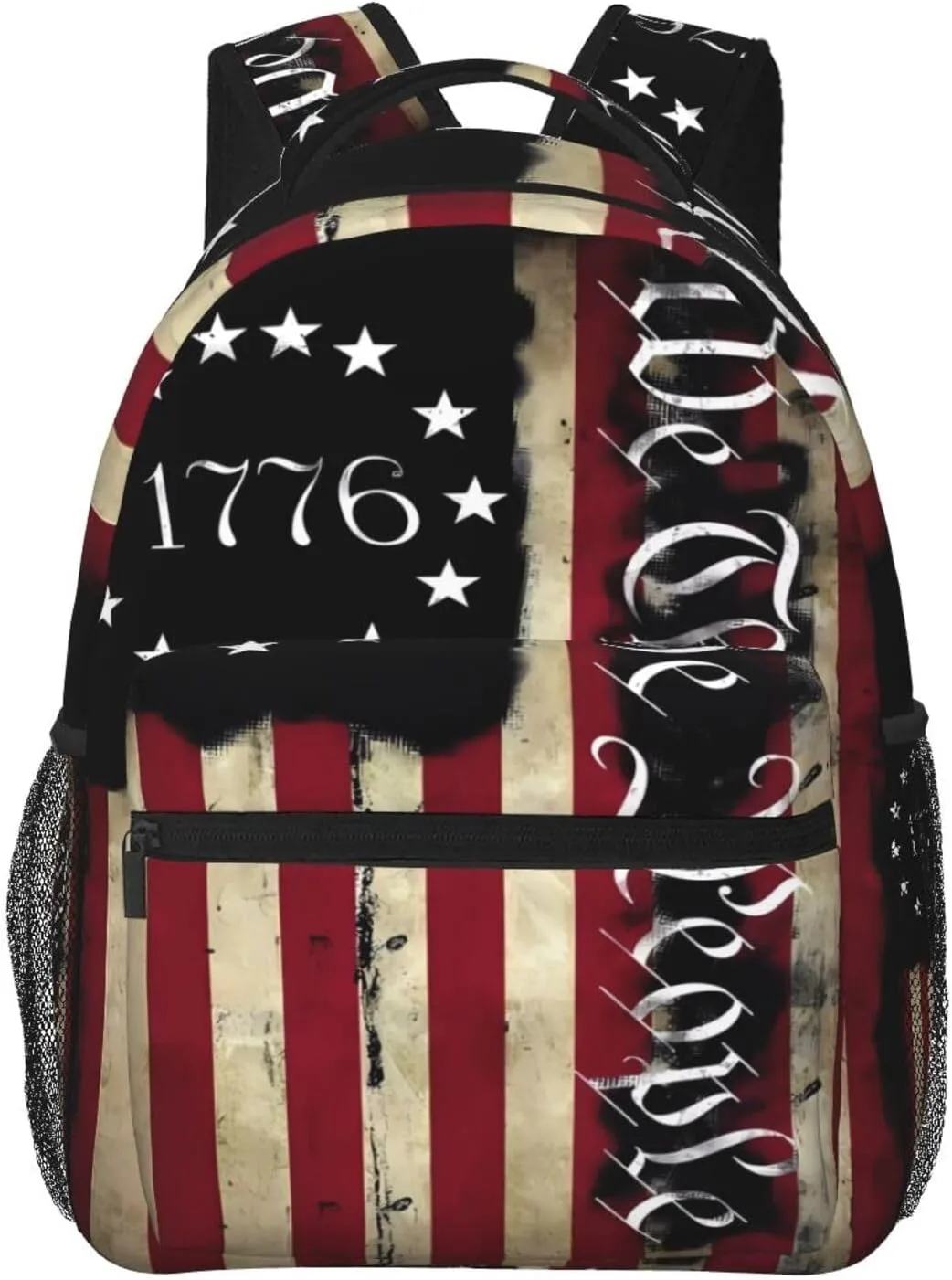 America Independence Day 1776 We The People Patriotic American Constitution United States Flag Backpack Casual Laptop Backpack Double Shoulder Bag Lightweight Backpack For Women Men Travel