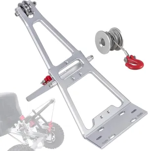 AMK Tow Truck Accessory Kit for 1/10 RC Crawler Chassis, Includes Crane Arm and Winch, Compatible with SCX10 TRX4 Capra LCG Chassis Upgrades