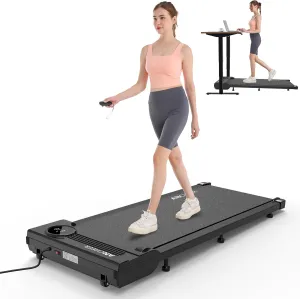 ANCHEER Walking Pad Treadmill, Under Desk Treadmill, 2.5HP Quiet Compact Treadmills for Home 300 lbs Weight Capacity, 2 in 1 Portable Jogging Running Machine with LED Display
