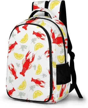 Animal of Crayfish Pattern Backpack for Worker Teacher Business Hiking Travel Bag Shoulders Bag
