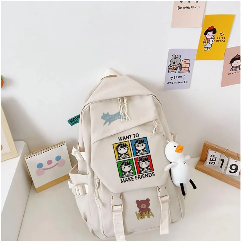 Anime Komi Cant Communicate Komi Shouko San Excited Cosplay Aesthetic Backpack With pendant (11)