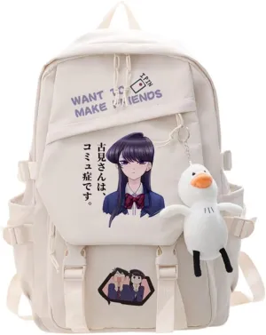 Anime Komi Cant Communicate Komi Shouko San Excited Cosplay Aesthetic Backpack With pendant (11)