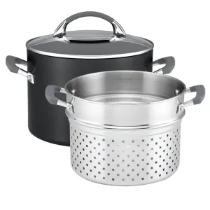Anolon Endurance  24cm/7.6L Stockpot Bonus Pasta Insert
