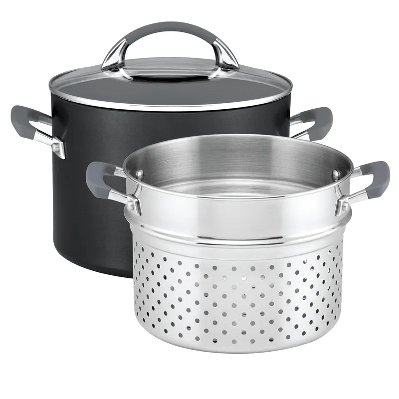 Anolon Endurance  24cm/7.6L Stockpot Bonus Pasta Insert
