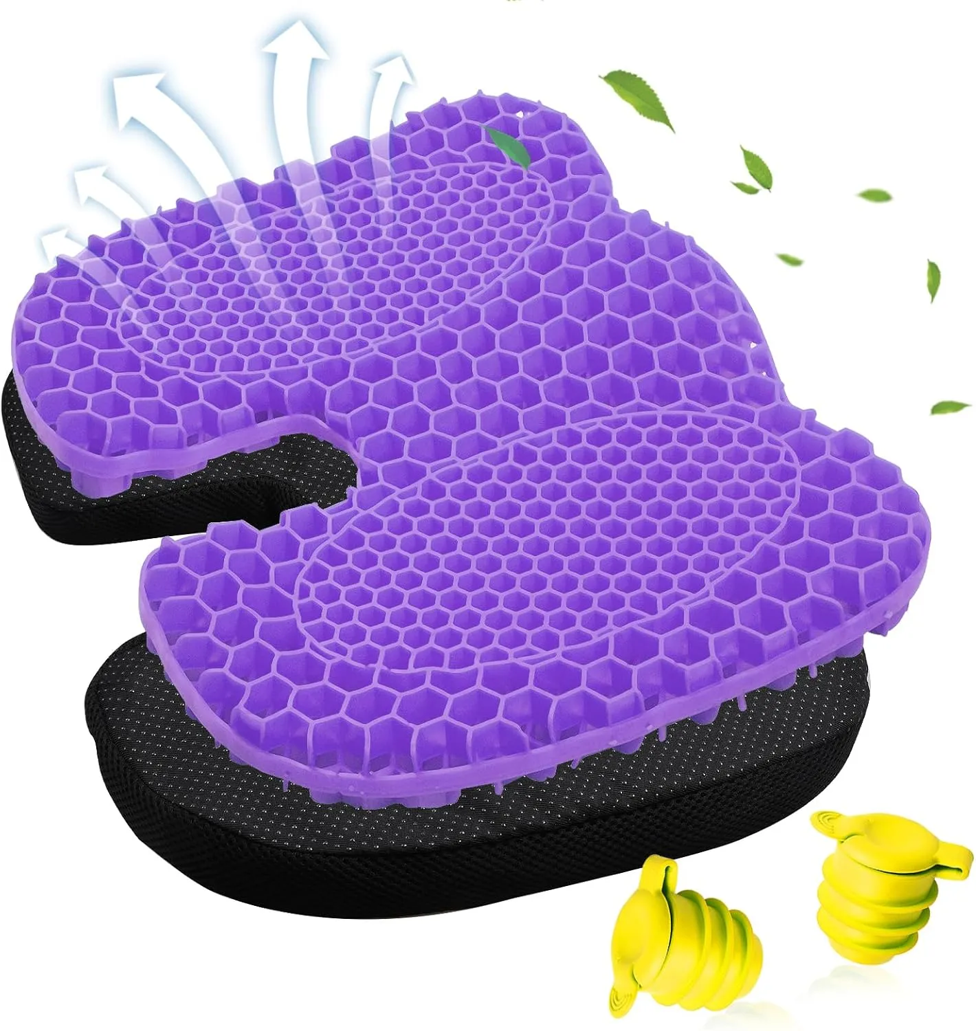 Anti Slip Kayak Gel Seat Cushion, Waterproof U-Shape Gel Seat Cushion for Sit in Inflatable Kayak Canoe and Boat Kayak