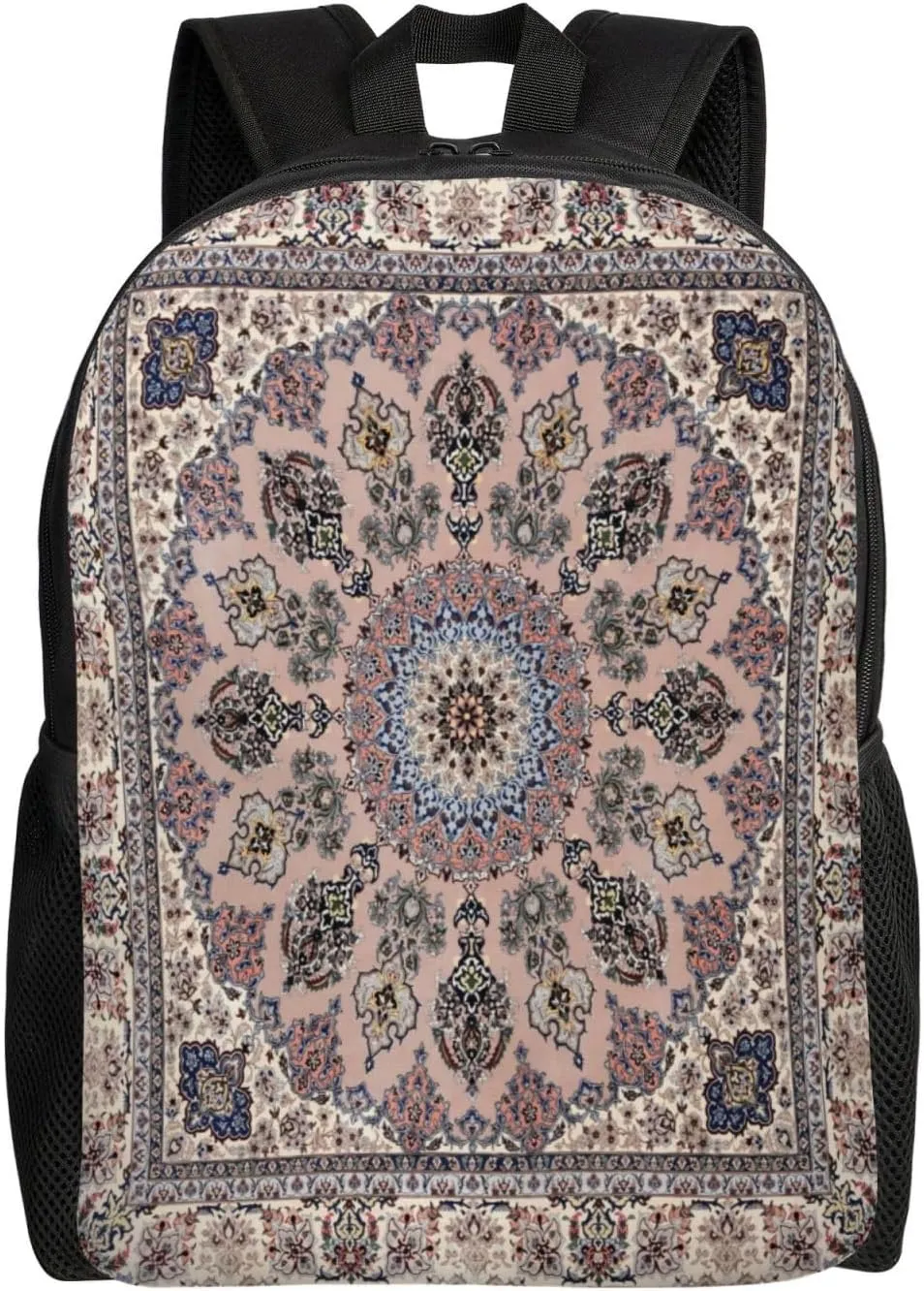 Antique Persian Pattern Minimalist Laptop Backpack – Waterproof Business Travel Bag, Breathable Design, Modern Work & Leisure