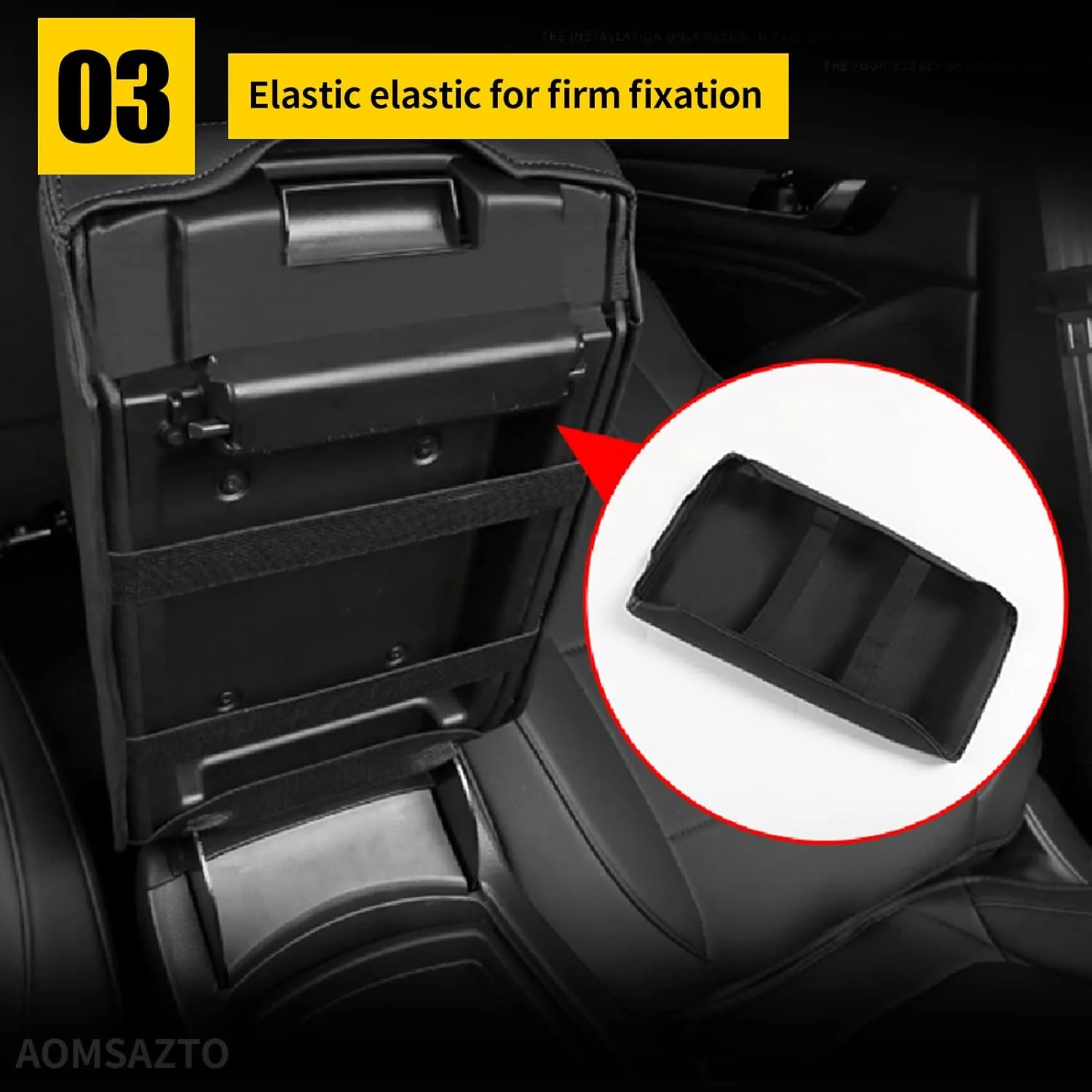 AOMSAZTO Automotive Center Console Cover for CRV Faux Leather Car Armrest Cover Seat Box Protector Custom Fit Compatible for 2017-2022 CRV Black