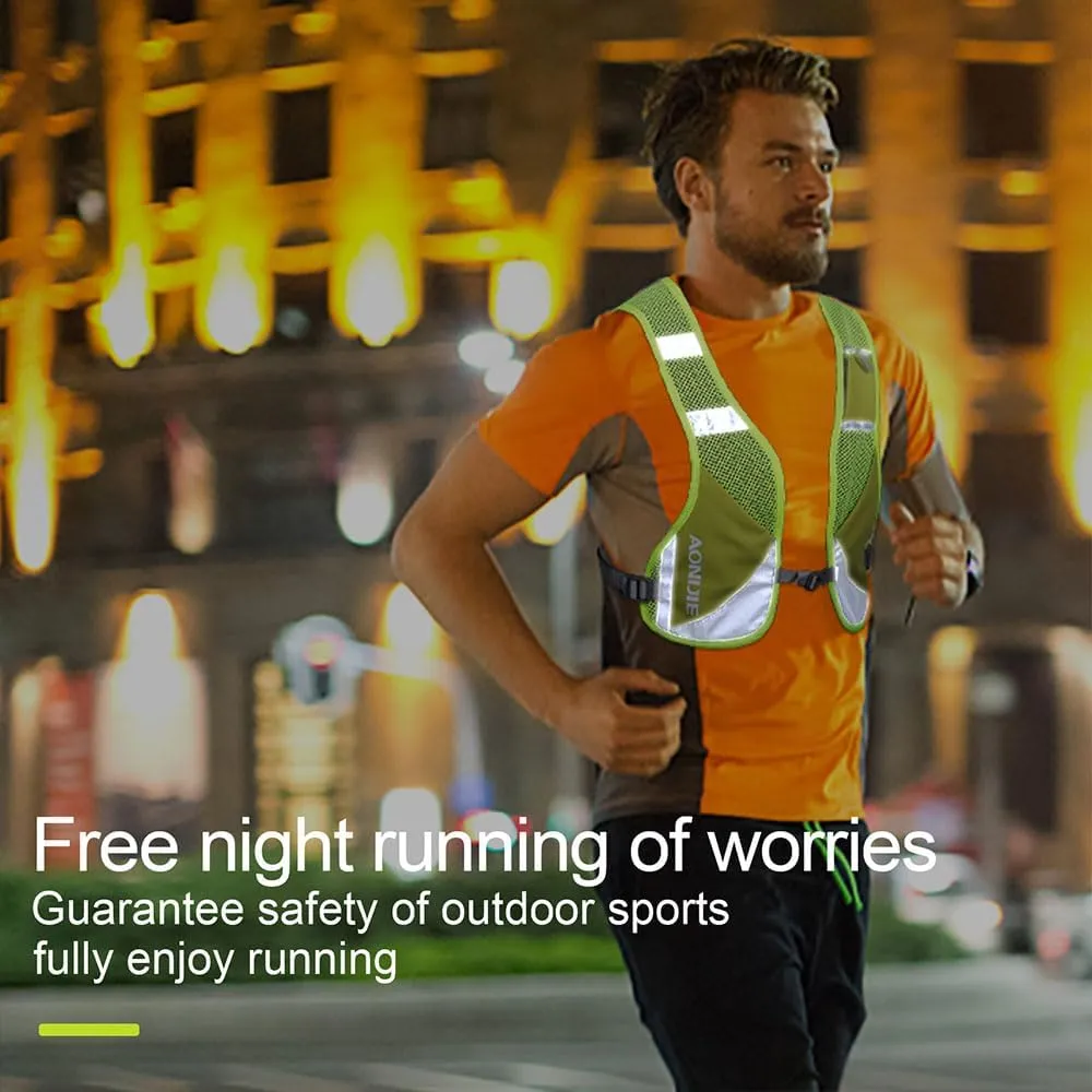 AONIJIE Reflective Running Vest Marathon Running Vest Pack Breathable for Hiking Camping Cycling Race