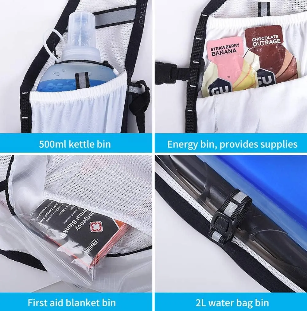 AONIJIE Running Hydration Vest Lightweight & Large Capacity Running Vest for Women Men, Hydration Running Backpack Fits 6.8" Phones