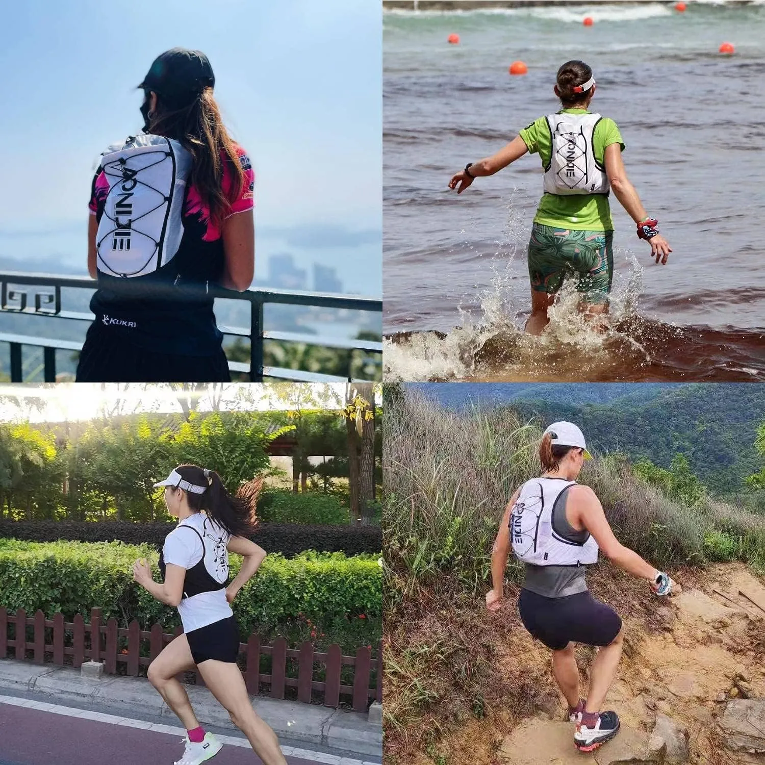 AONIJIE Running Hydration Vest Lightweight & Large Capacity Running Vest for Women Men, Hydration Running Backpack Fits 6.8" Phones