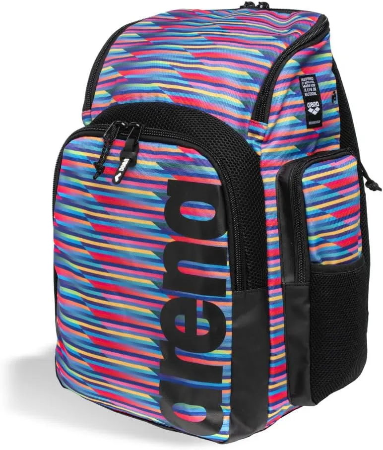 Arena Spiky III Backpack 35 Unisex Travel Gym Rucksack for Men and Women, Training Gear Equipment Bag for Swimmers, 35 Liters
