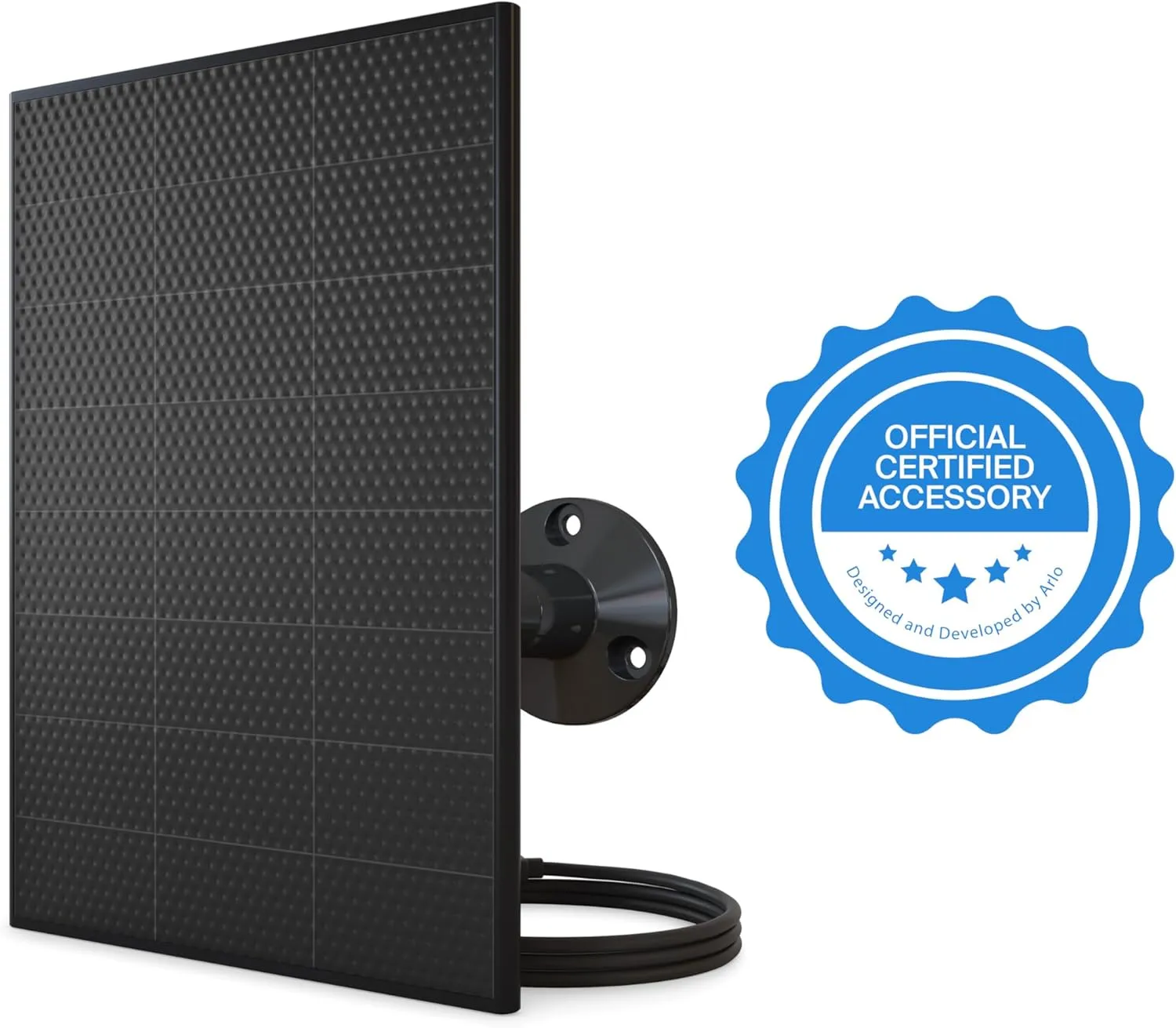 Arlo Solar Panel Charger | Arlo Certified Accessory | Weather Resistant, Easy Install, Black (2025 Released)