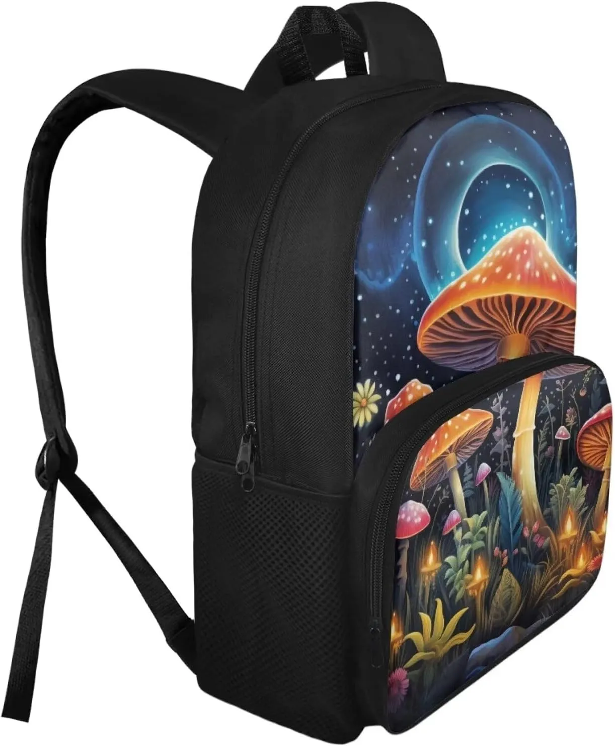 Art Mushroom School Backpack for Teens Elementary School Kindergarten Book Bag Backpack for Girls 6-8 Classic Basic Backpack for Kids Teens Elementary Middle School
