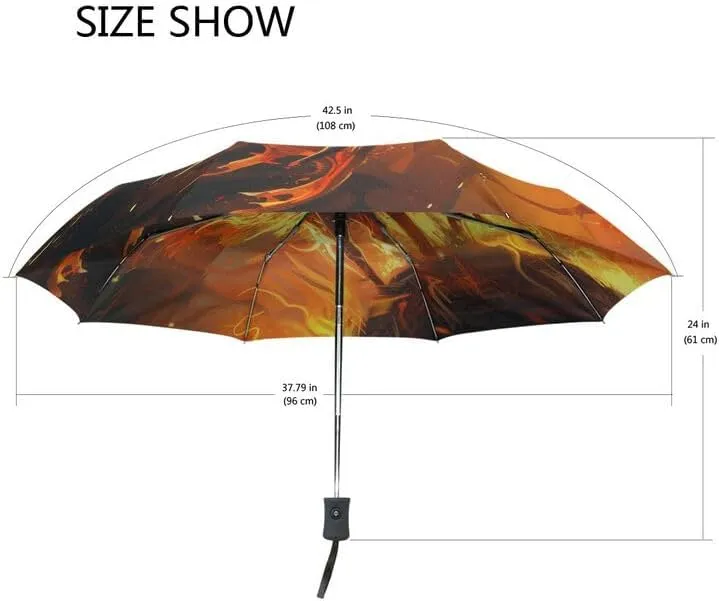 Automatic Umbrella One Touch Auto Open and Close Button Compact Travel Umbrella for Women Men Kid
