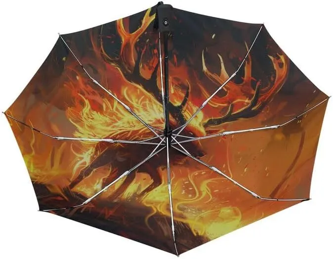 Automatic Umbrella One Touch Auto Open and Close Button Compact Travel Umbrella for Women Men Kid