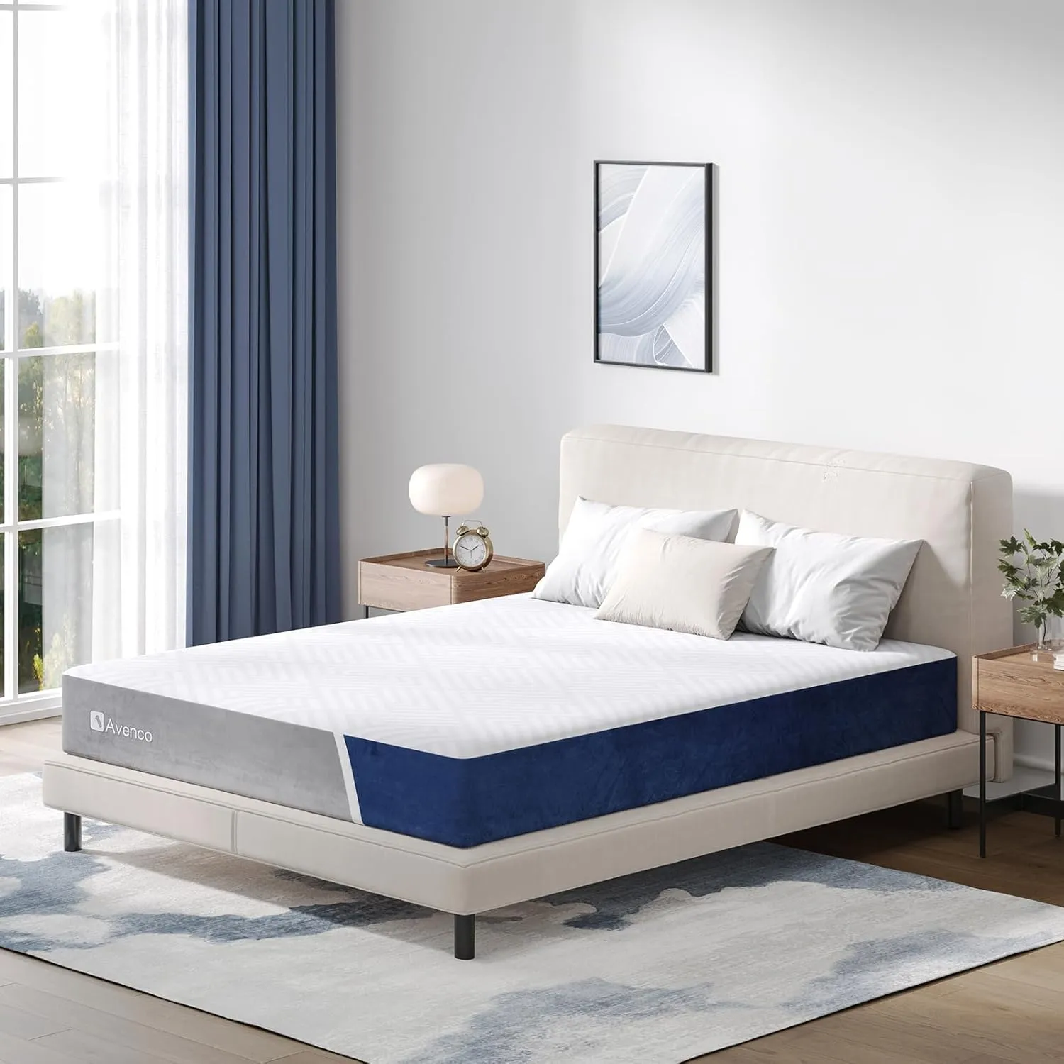 Avenco King Size Mattress, 12 inch King Mattress with Gel Memory Foam, Medium Firm, Mattress in a Box, Pressure Relief & Motion Isolation, CertiPUR-US Certified
