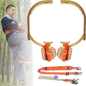 AYGJKIE Stainless Steel Tree Climbing Spike, Tree Climbing Tool with Adjustable Non-Slip Pedal for Hunting Observation, Picking Fruit(550model)