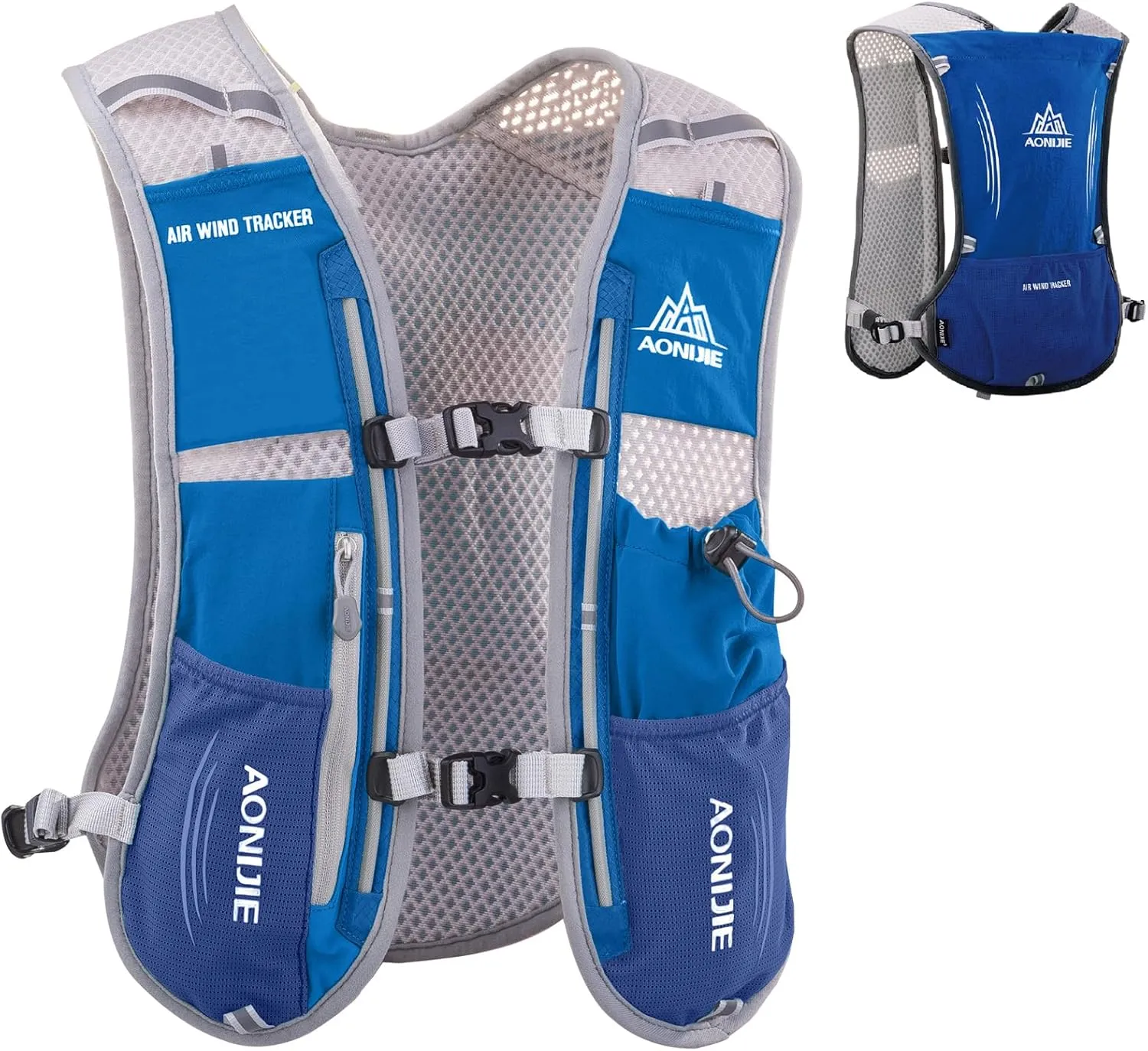 Azarxis Hydration Running Vest Backpack Pack 5L for Women and Men Jogging Trail Race Marathon Cycling Hiking (Blue Backpack Only)