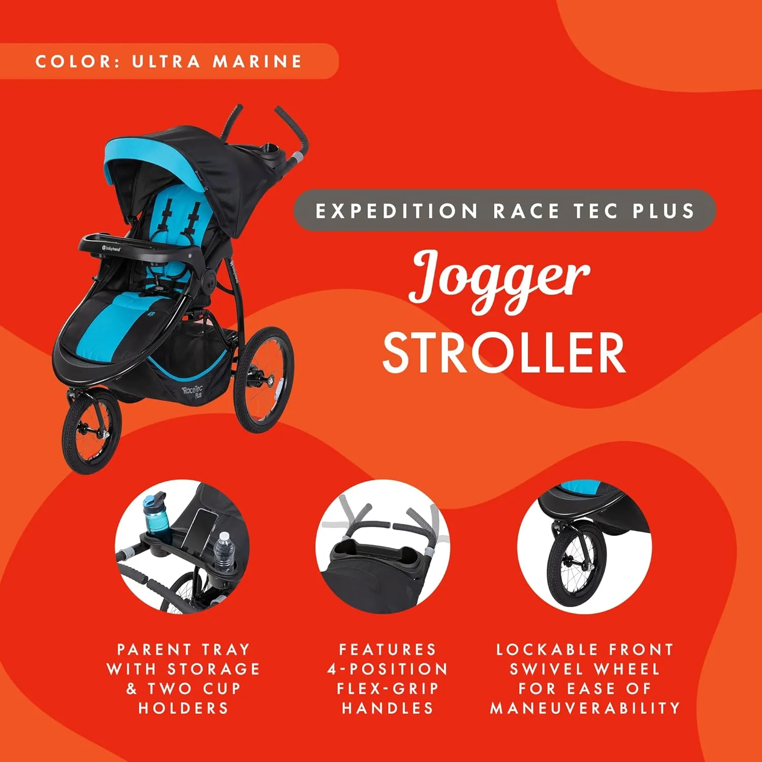 Baby Trend Expedition® Race Tec™ Plus Jogger, Ultra Marine