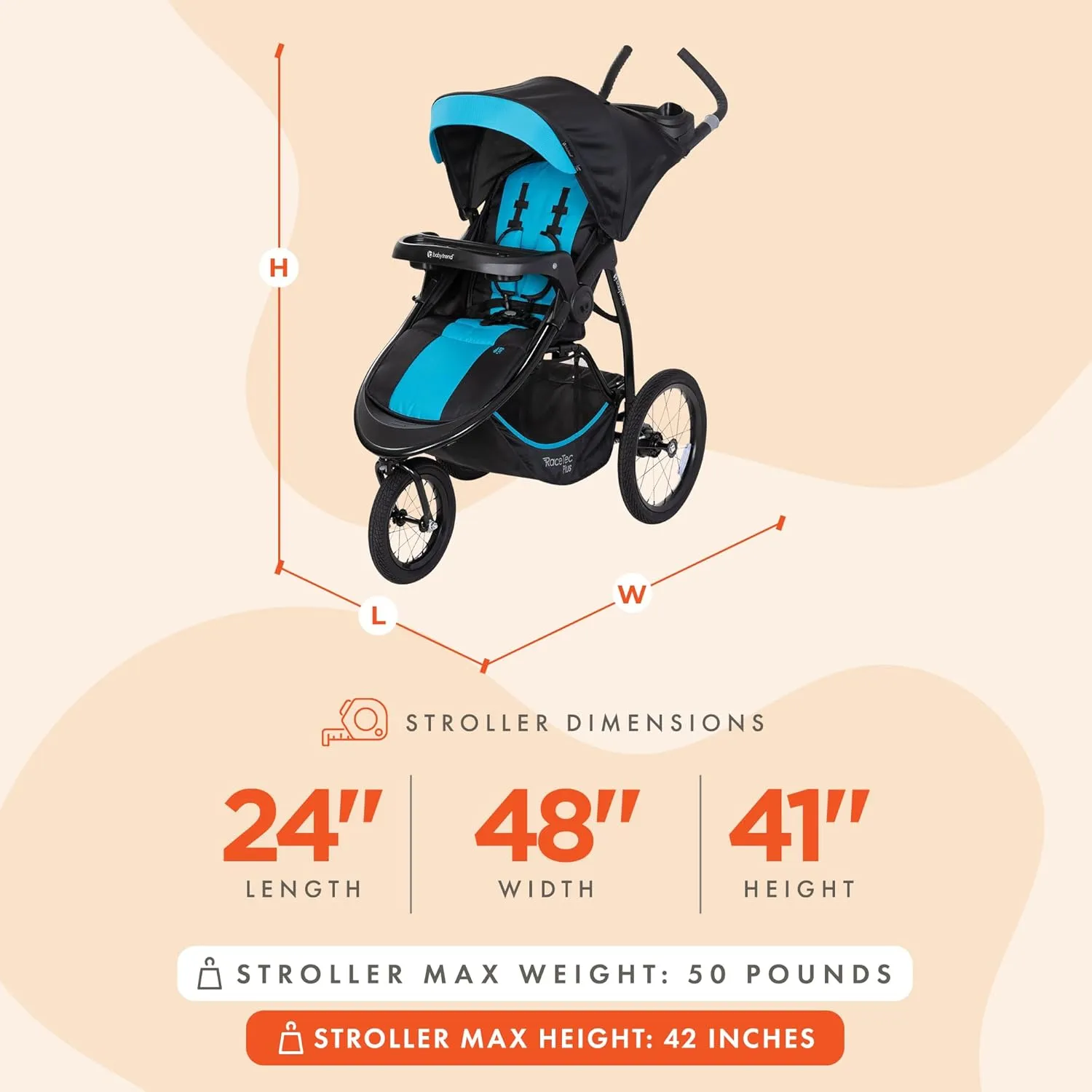 Baby Trend Expedition® Race Tec™ Plus Jogger, Ultra Marine