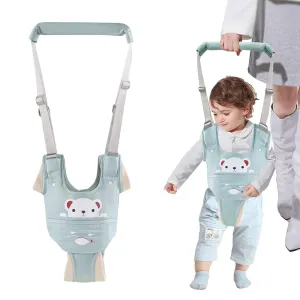 Baby Walking Harness, Handheld Kids Walker Helper with Detachable Crotch Adjustable Walker Harness Assistant Belt Baby Learning Walk Toddler Infant Walker 9-24 Months (Green)