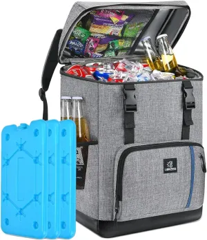 Backpack Cooler for 40 Cans, Leakproof Cooler Backpack Insulated Waterproof with 3 Ice Packs Insulated Soft Coolers for Beach Hiking Camping Fishing Picnic