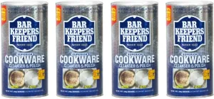 BAR KEEPERS FRIEND Cookware Cleanser, 12-Ounce (Pack of 4)']