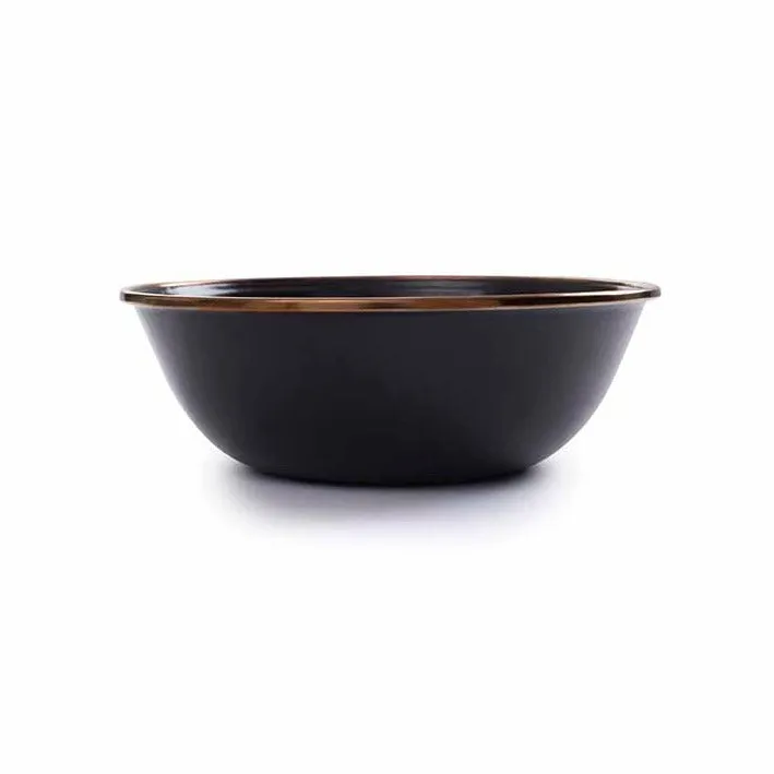 Barebones Enamel Bowl - Charcoal