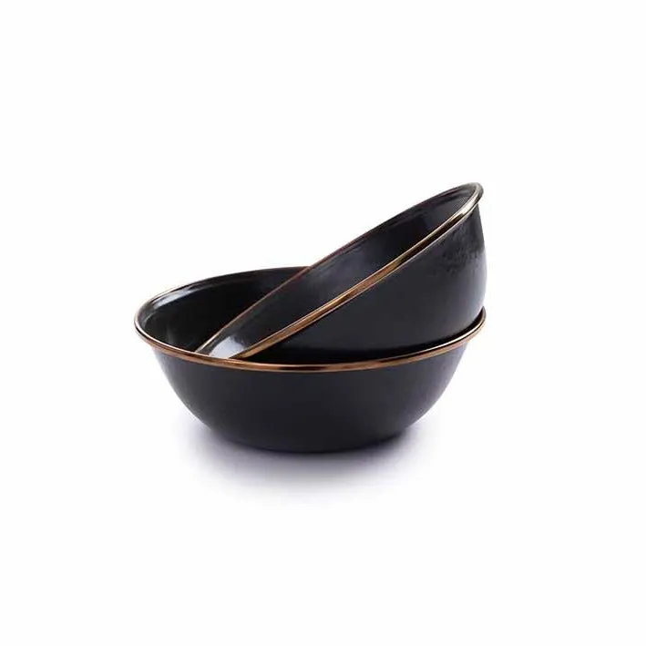 Barebones Enamel Bowl - Charcoal