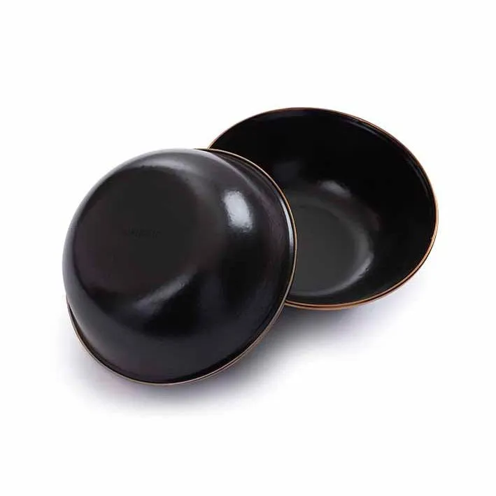 Barebones Enamel Bowl - Charcoal