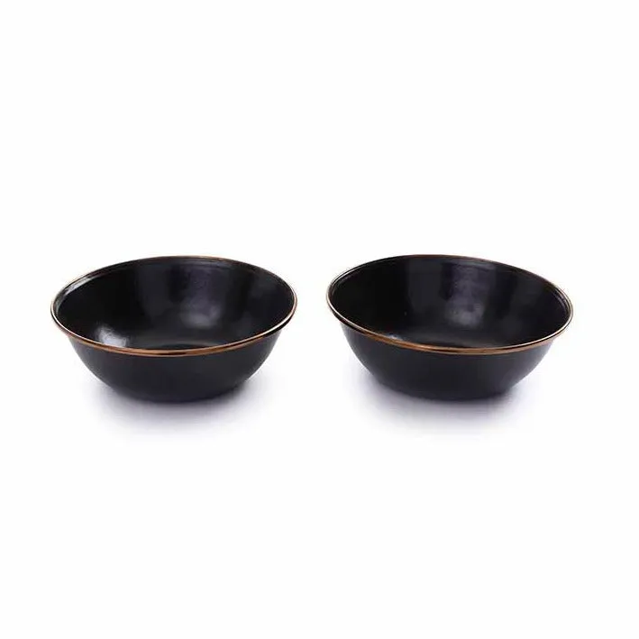 Barebones Enamel Bowl - Charcoal