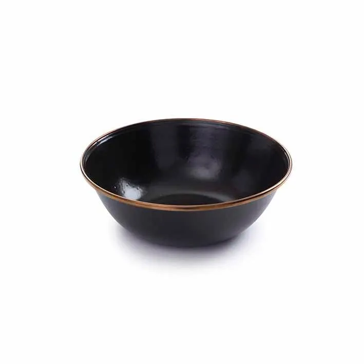 Barebones Enamel Bowl - Charcoal