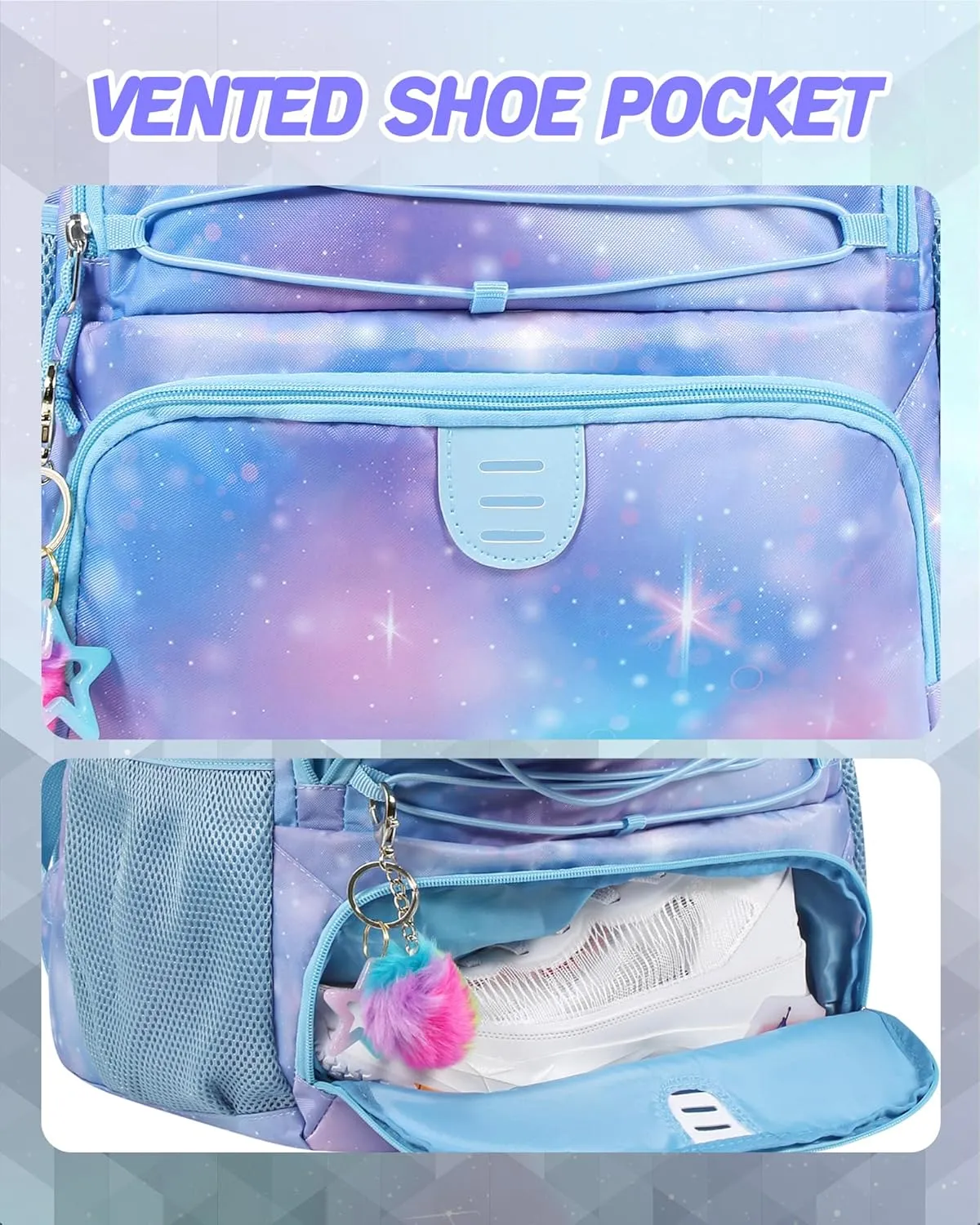 Basketball Bag Backpack for Men Women with Ball & Shoes Compartment 30L Capacity Lightweight Breathable Boys Girls Soccer Ball Bag Backpack Fit Volleyball Football Sports Travel School Gym
