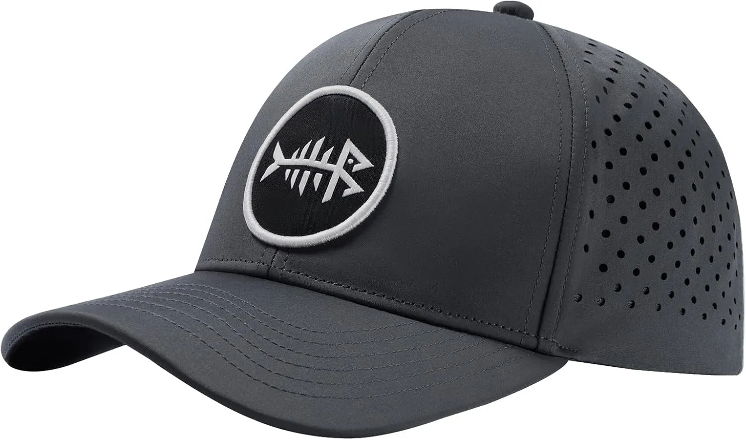 BASSDASH UPF 50  Quick Dry Baseball Cap Water Resistant Laser Cut Mesh Snapback Hat for Men Women Fishing Hiking FH14