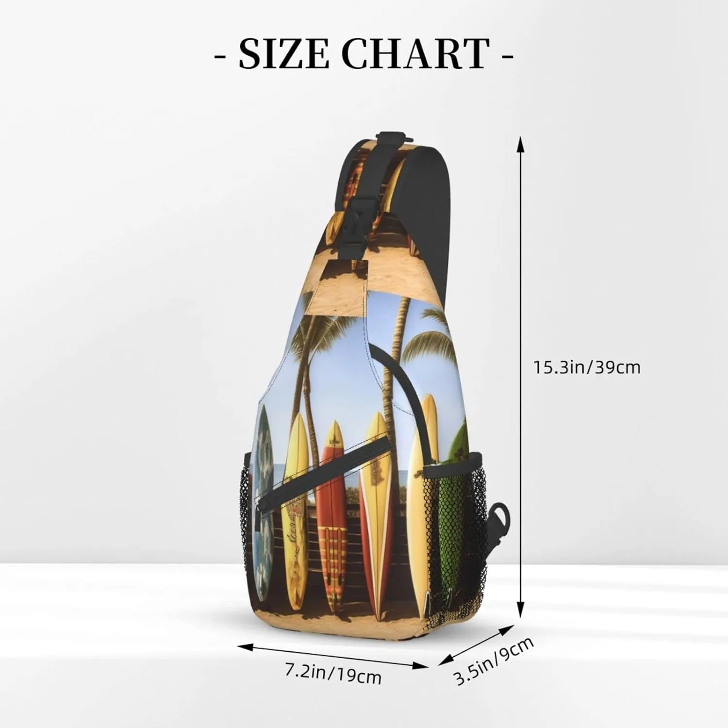 Beach Surfboard Hiking Daypacks Cross-body Sling Backpack for Men Women Outdoor Cycling Hiking Travel