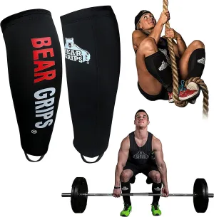 Bear Grips Deadlift Shin Guards - Breathable Gym Equipment Rope Climbing Shin Guard for Men and Women - Injury Prevention Calf Support Shin Guard Sleeves for Ultimate Shin Protection