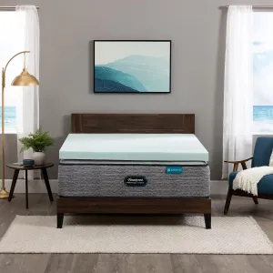 Beautyrest Thermagel Deluxe Cooling Pressure-Relieving Memory Foam Mattress Topper, Full, 3-Inch, Blue