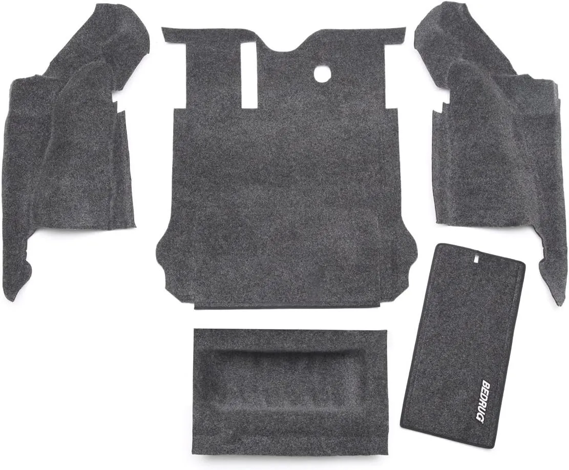 Bedrug - Jeep Cargo Kit | 2011 - 2018 Jeep Wrangler UNLTD JK 4 Door, Cargo Liner w/ Tailgate & Tub Liner | Grey - 5 pc. | BRJK11R4