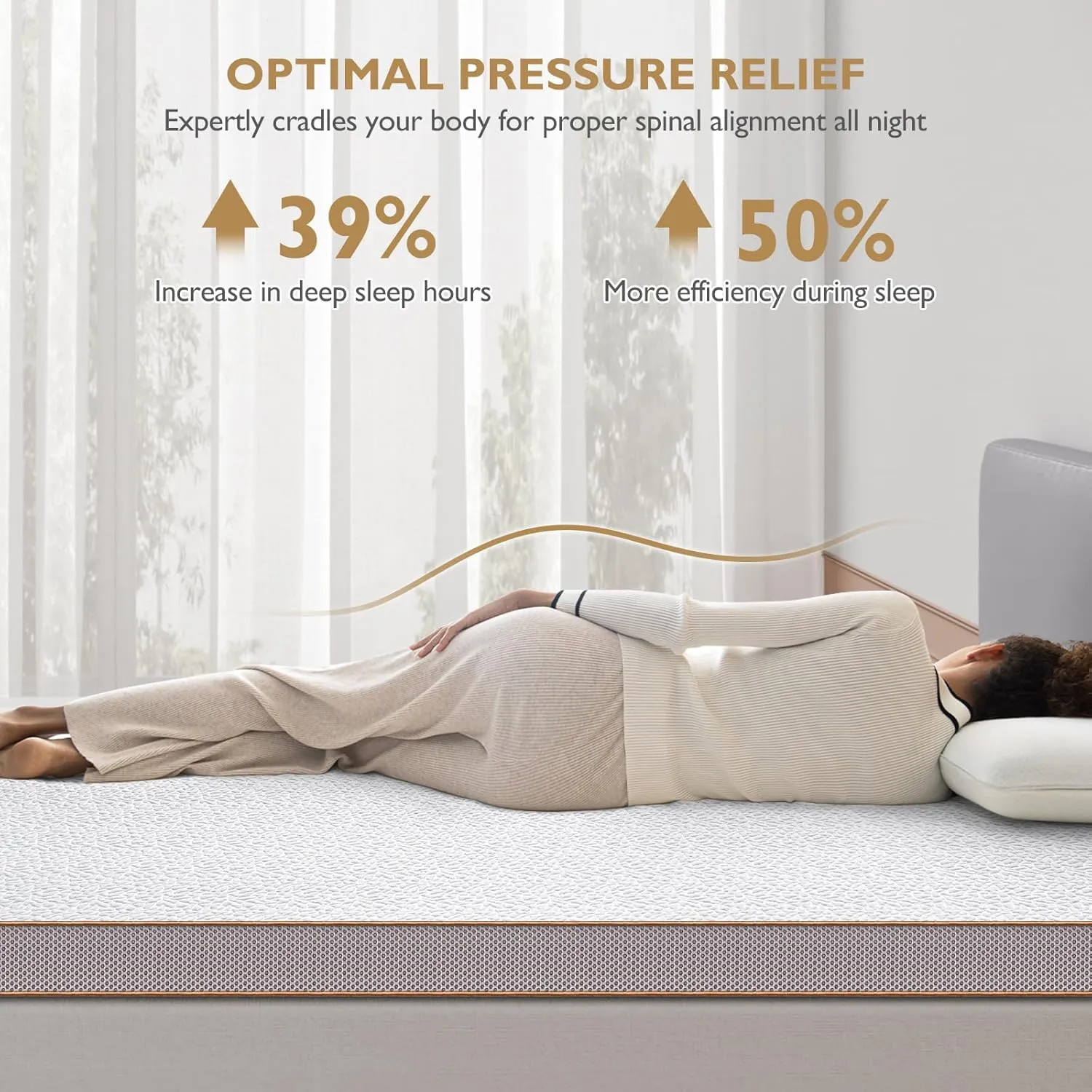 BedStory 3 Inch Gel Memory Foam Mattress Topper Full Size - Pressure Relief Bed Toppers with Breathable Washable Cover, CertiPUR-US Certified Comfort